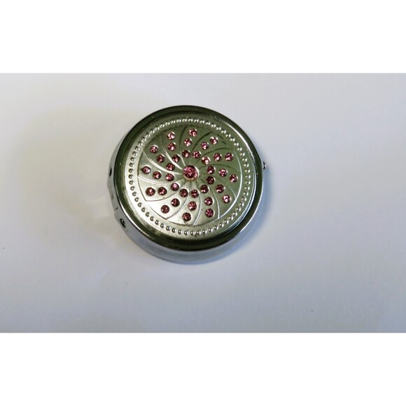 Pretty Pink Rhinestone  Pill keeper NWOT push button to open - Picture 6 of 7